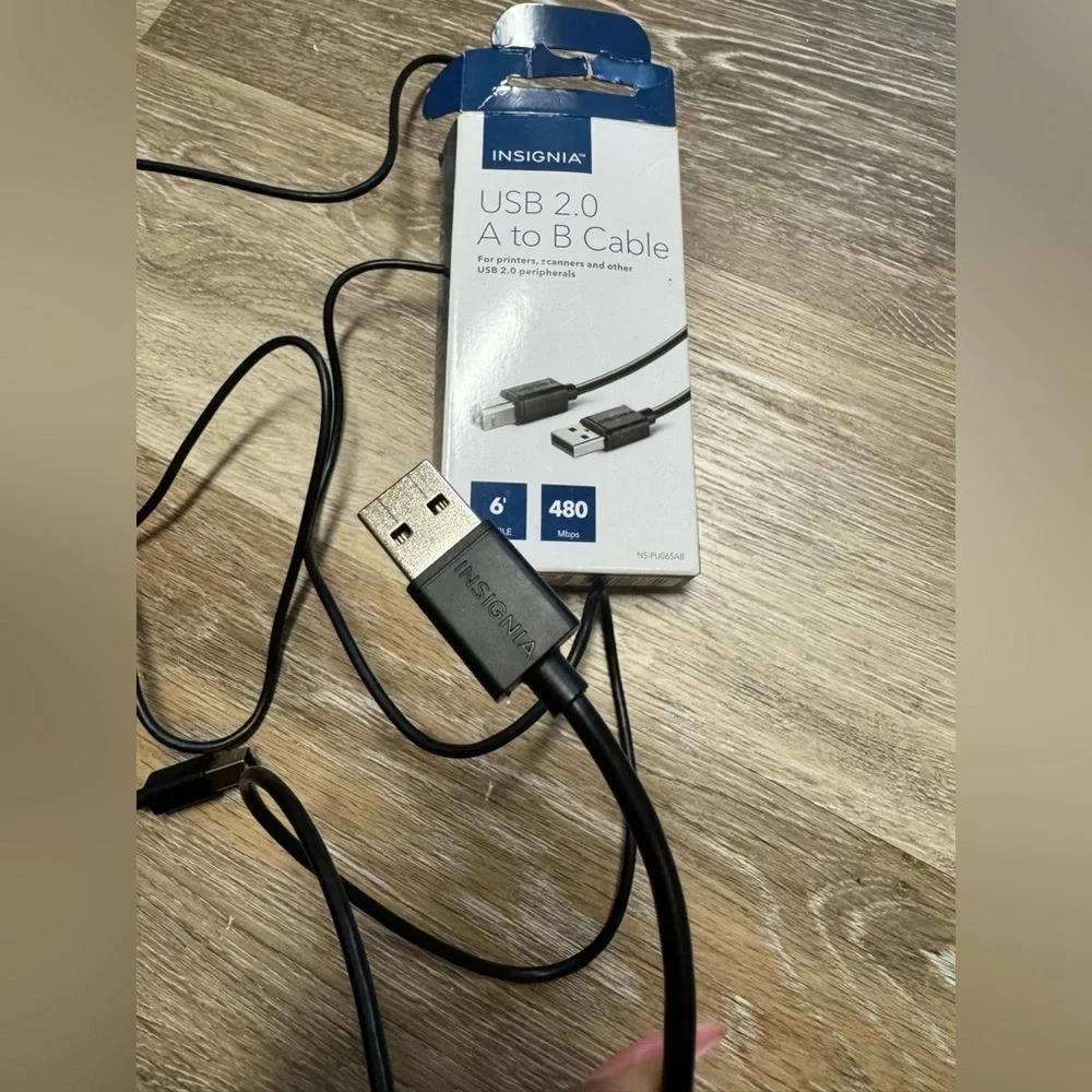 Black USB 2.0 A to B Cable